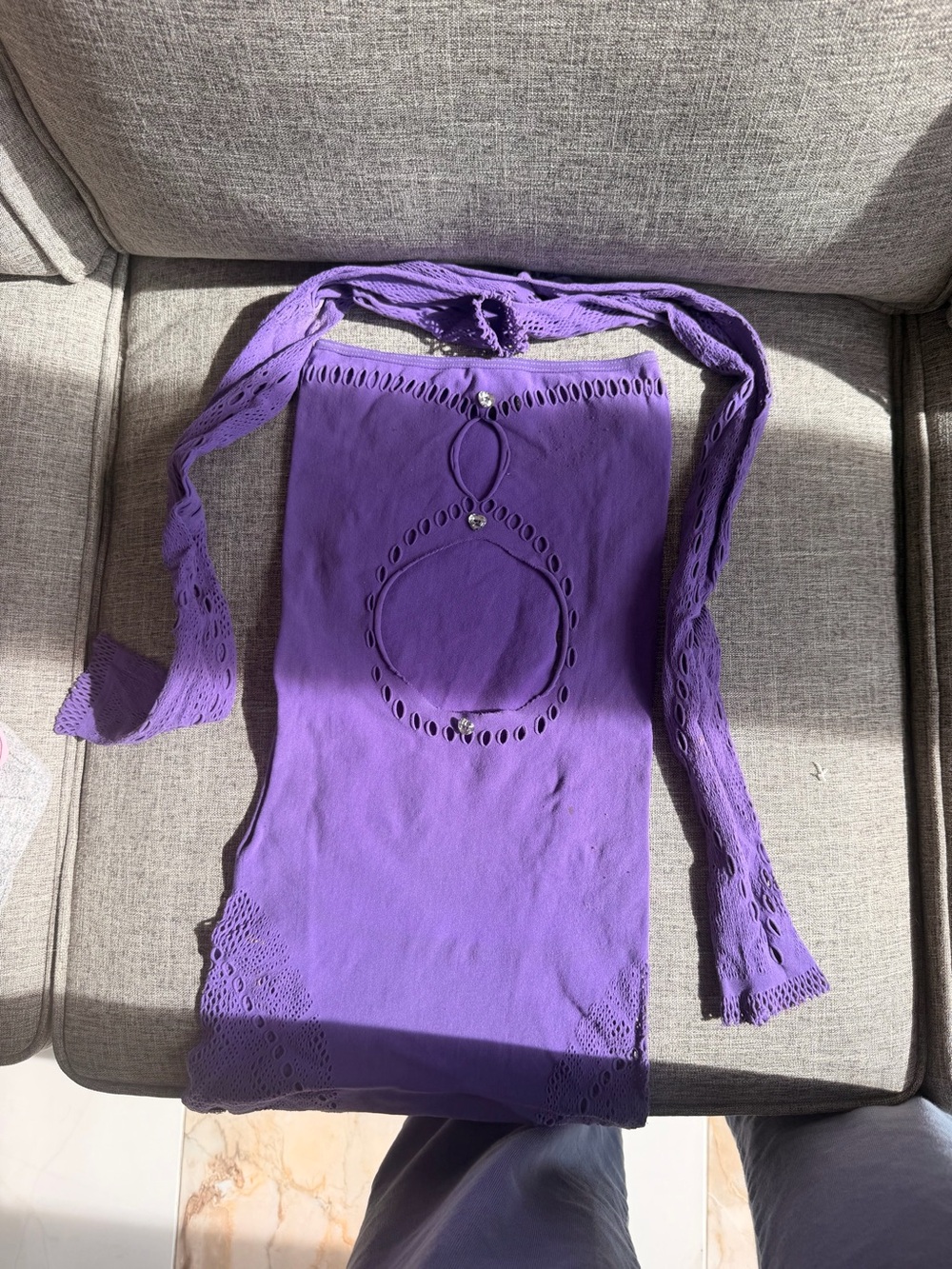 Purple rave Cutout Detail dress